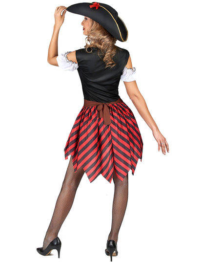 Rdeči in črni gusarski preoblečeni ženske