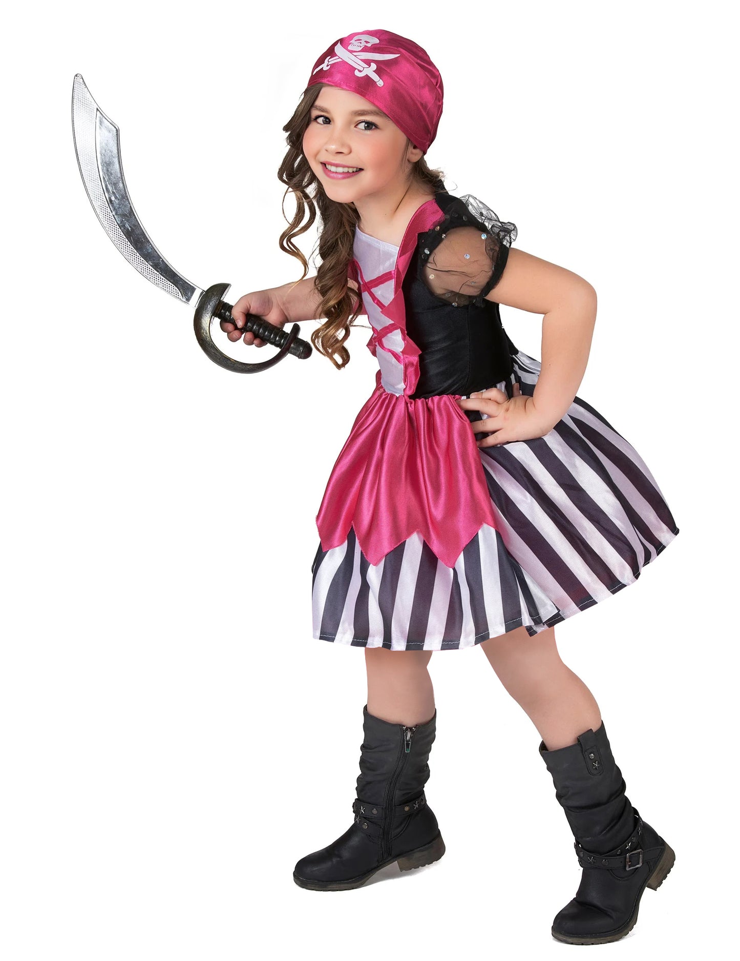 Piratska obleka roza obleka