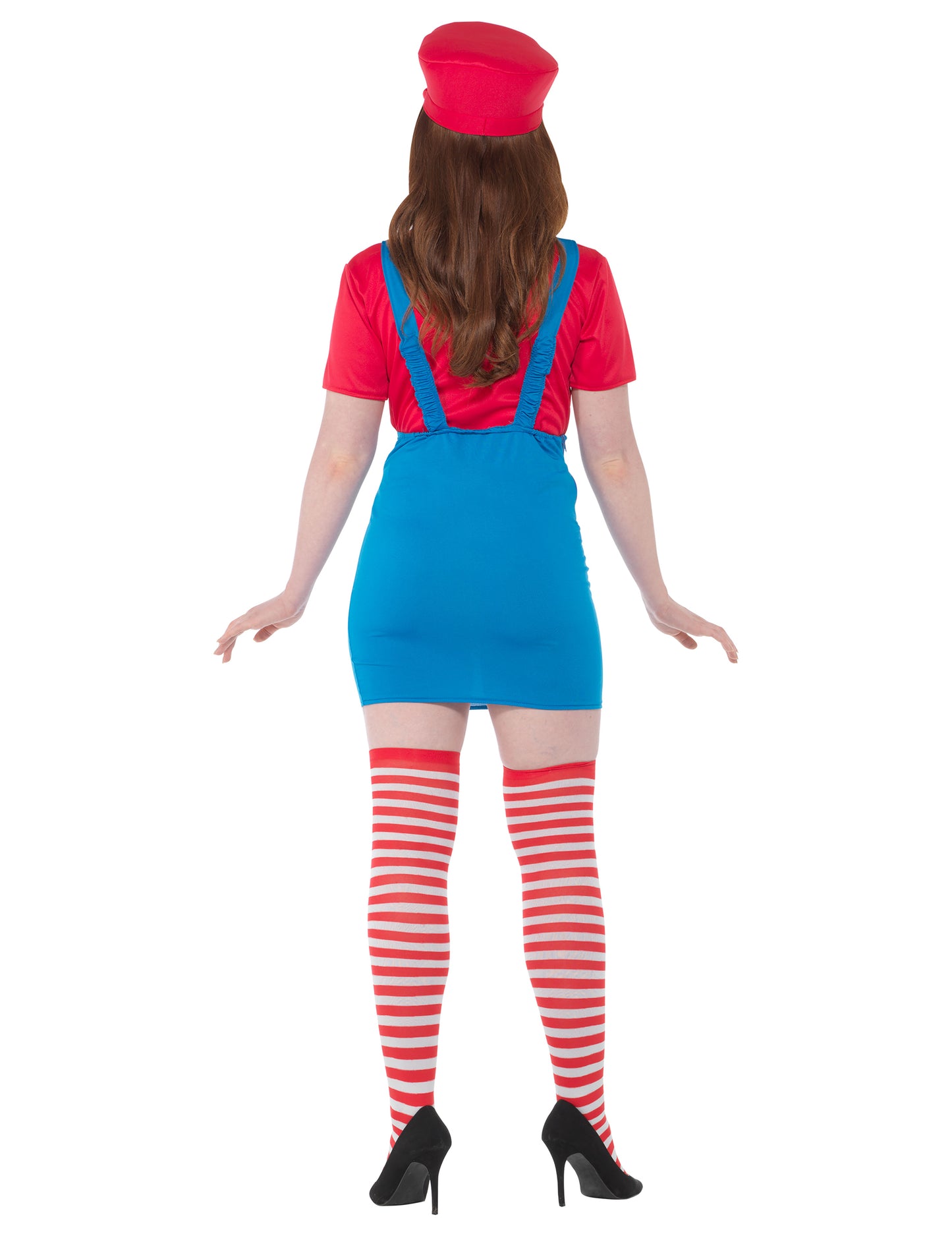 Vue de dos du déguisement Plombier rouge