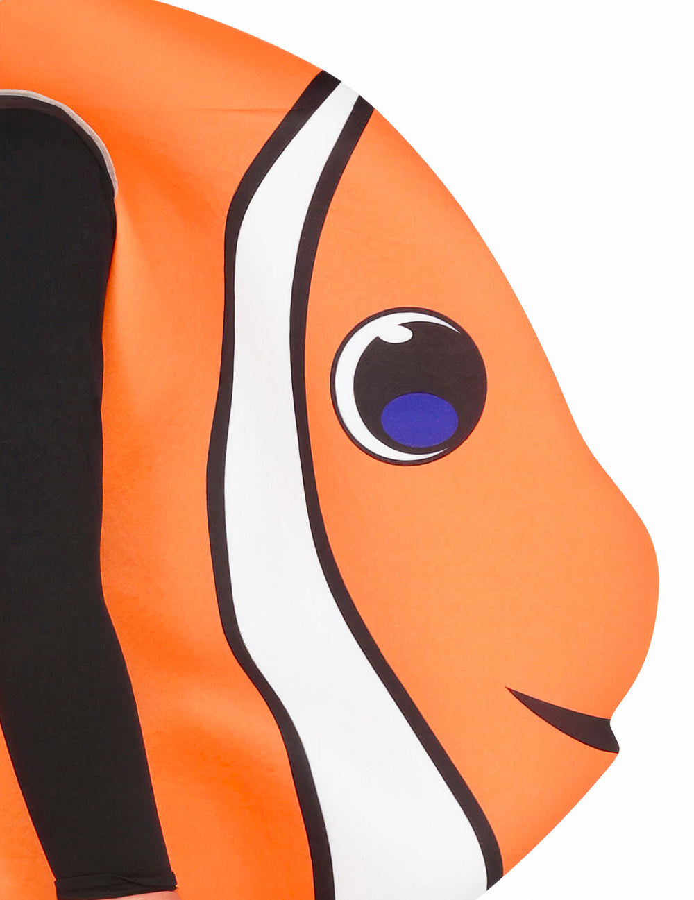 Gros plan sur le visage du déguisement poisson clown pour enfant