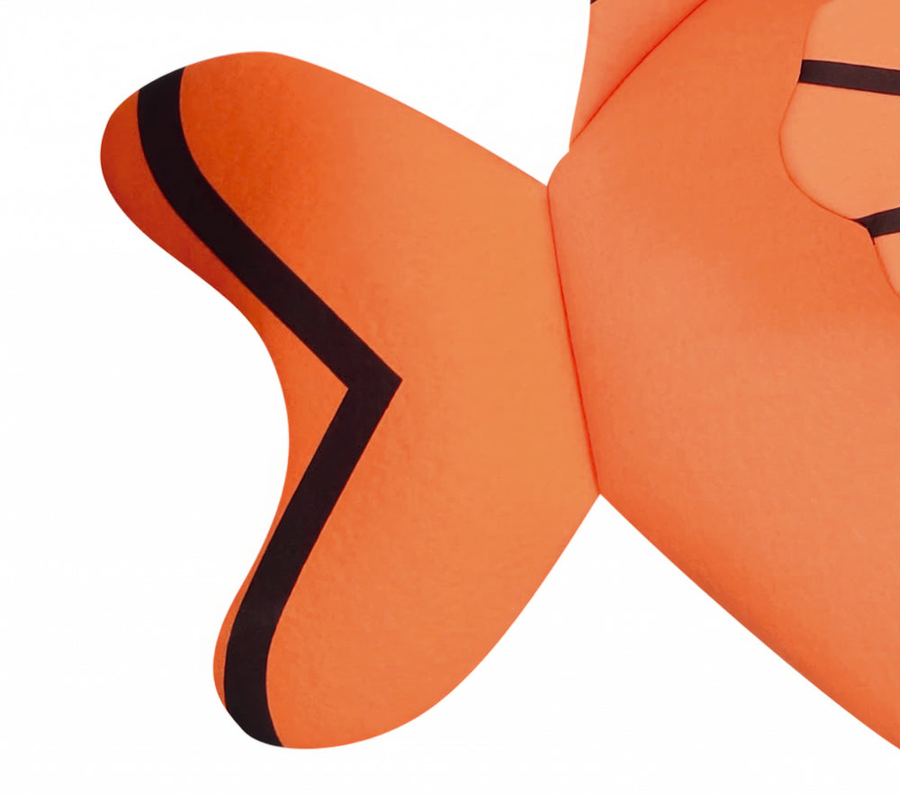 Détail de la queue du déguisement poisson clown pour enfant