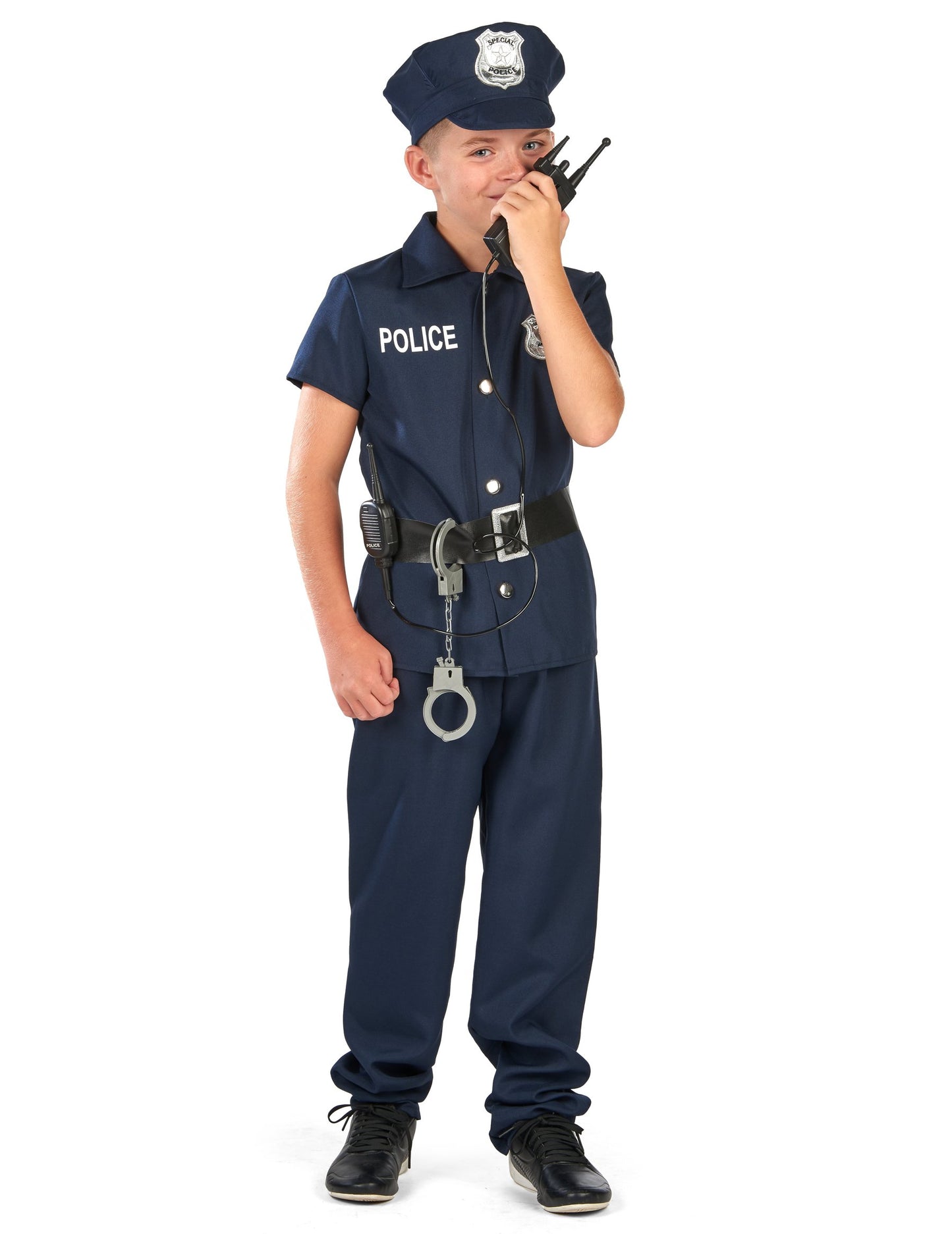 Otroški policijski kostum s kratkimi rokavi