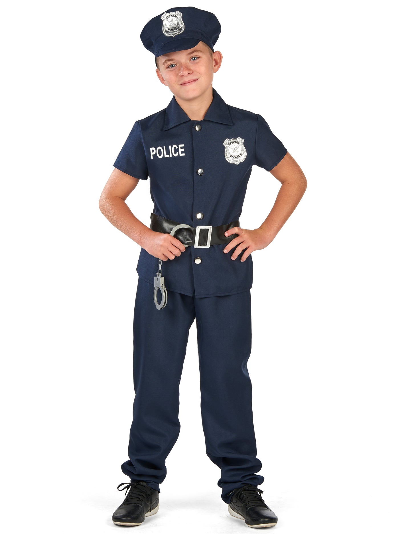 Otroški policijski kostum s kratkimi rokavi