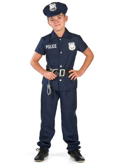 Otroški policijski kostum s kratkimi rokavi