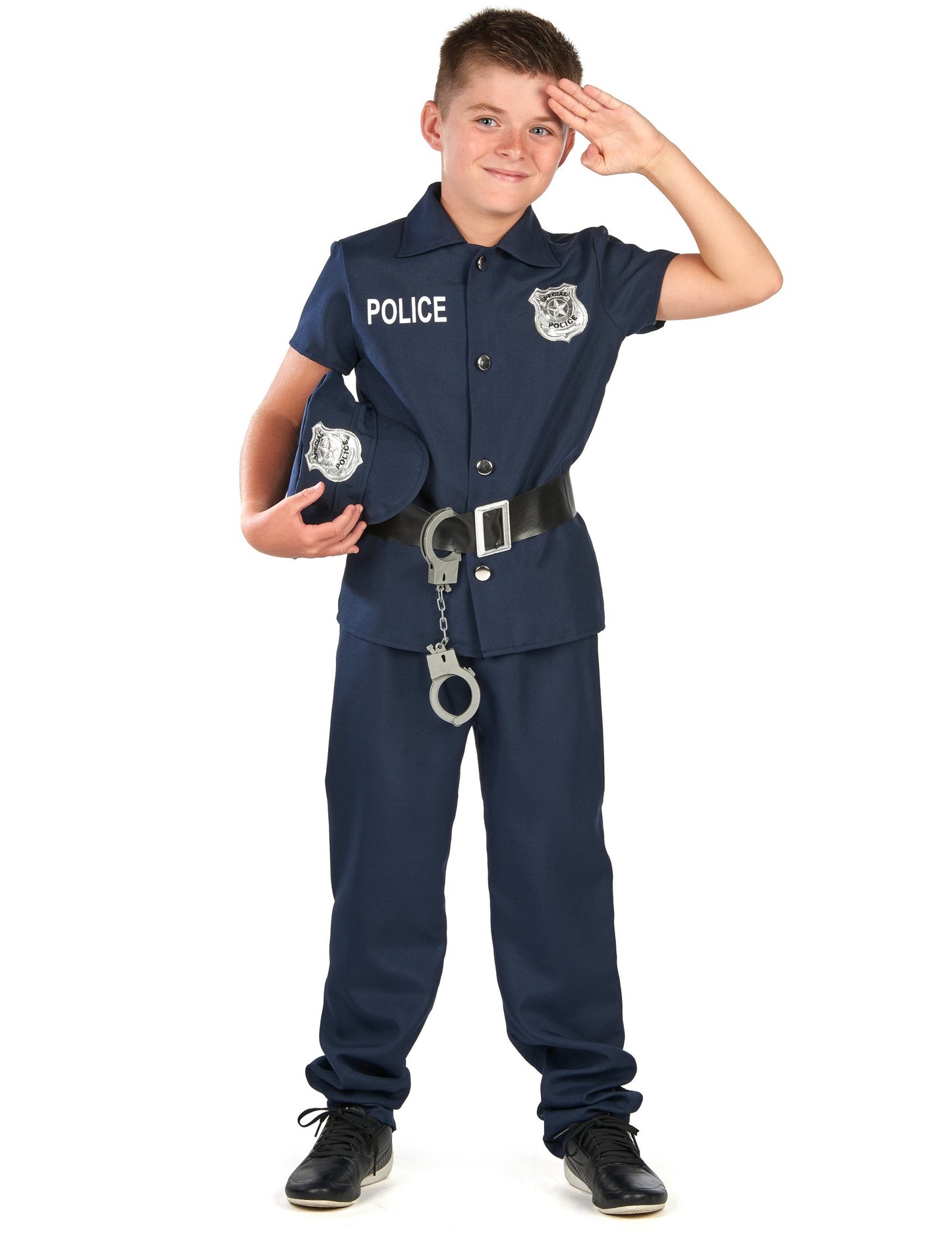 Otroški policijski kostum s kratkimi rokavi