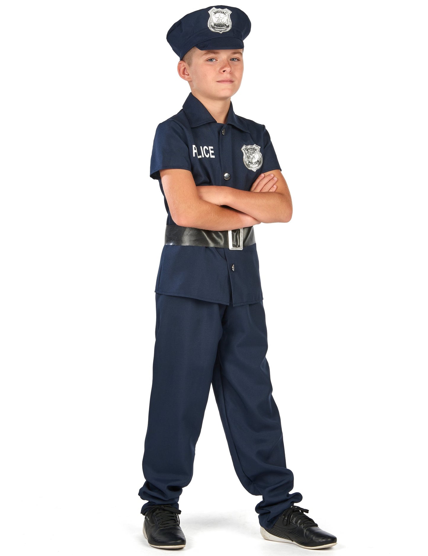 Otroški policijski kostum s kratkimi rokavi