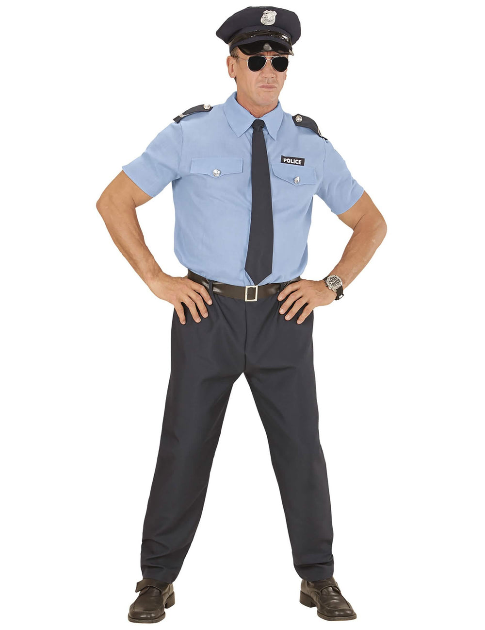 Sprednji pogled na policijski kostum