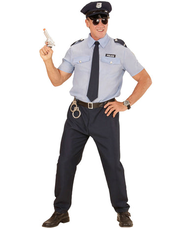Moški modri policijski kostum