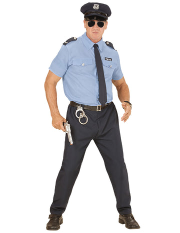 Moški modri policijski kostum