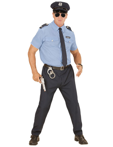 Moški modri policijski kostum
