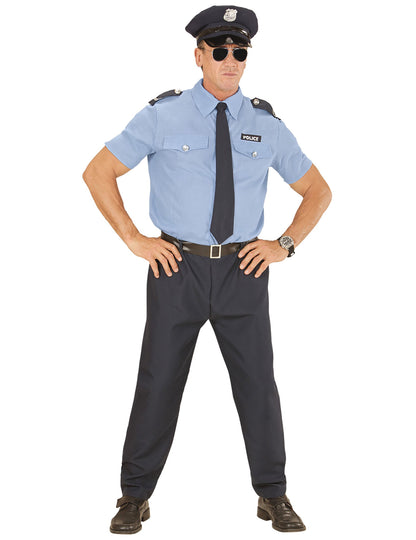 Moški modri policijski kostum