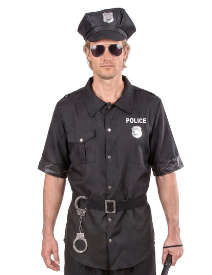 Črni policijski kostumski moški