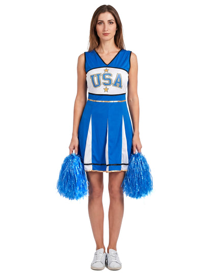 Pompom Girl USA Blue Woman kostum