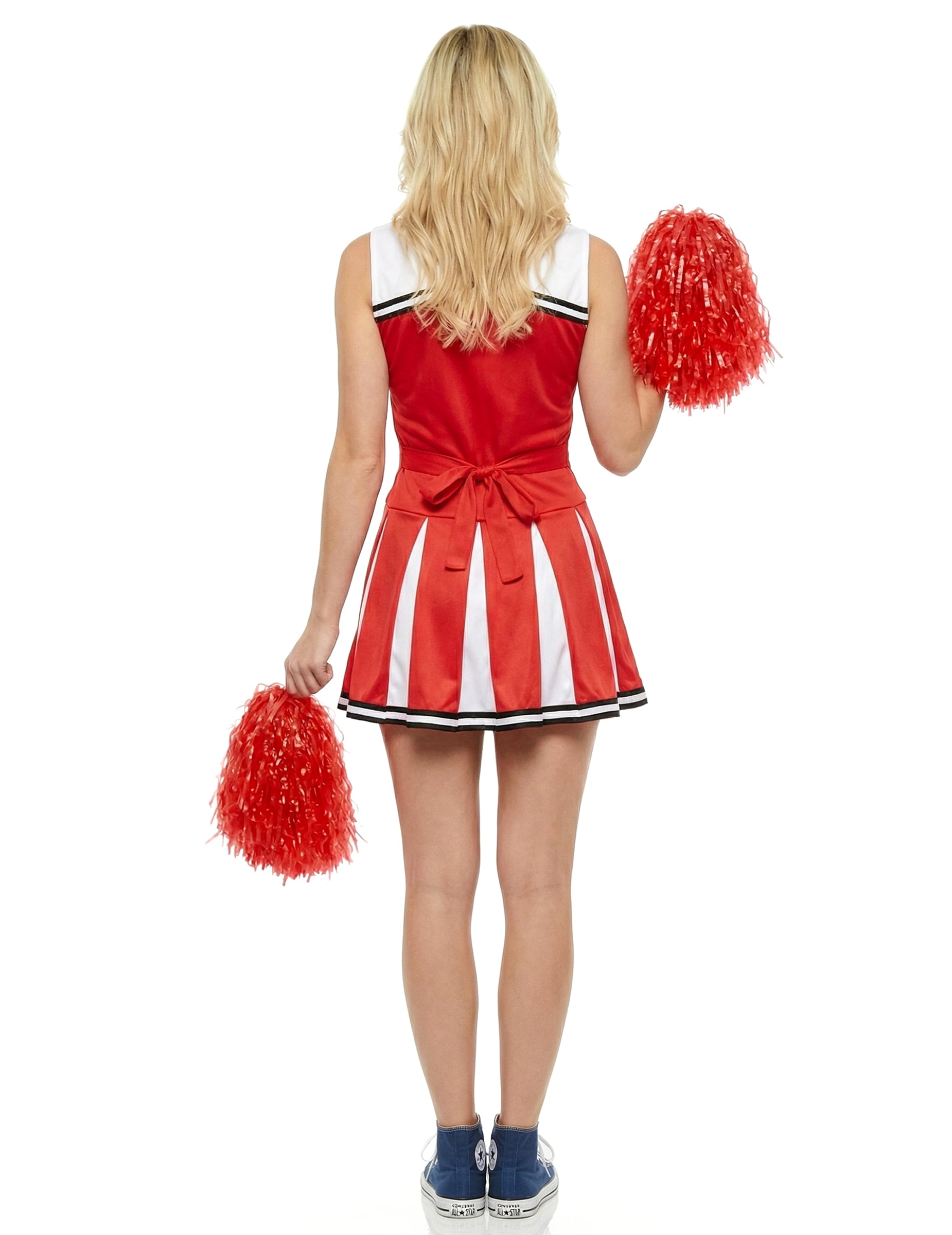 Vue de dos du déguisement pompom girl USA
