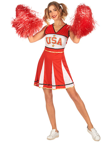 Pompom Girl USA Red Woman kostum