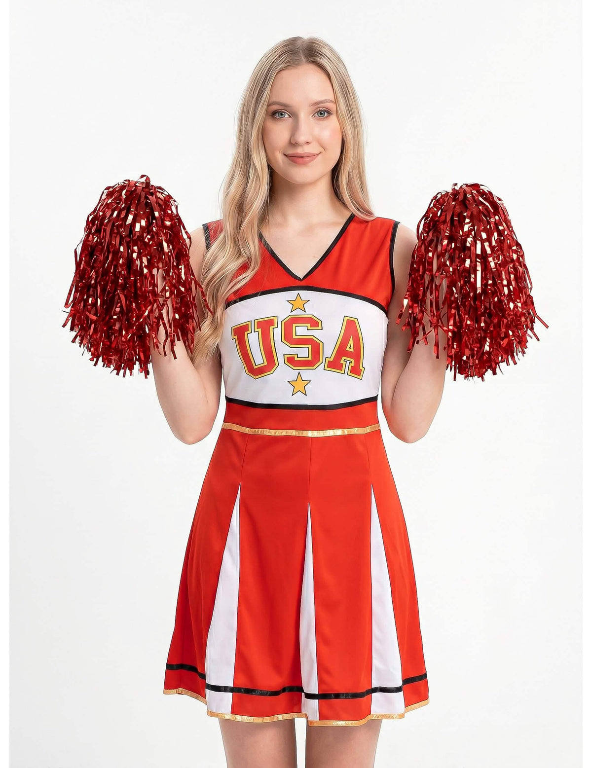 Pompom Girl USA Red Woman kostum