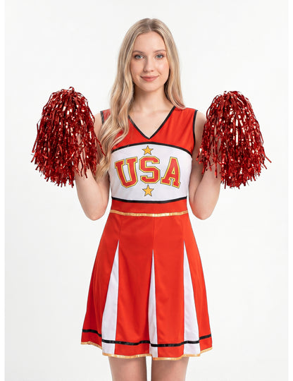 Pompom Girl USA Red Woman kostum