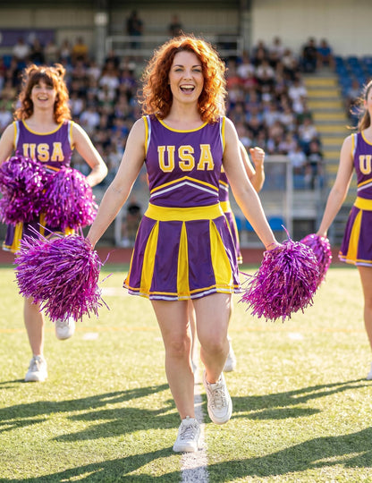 Pompom Girl USA Violet in Yellow Woman kostum