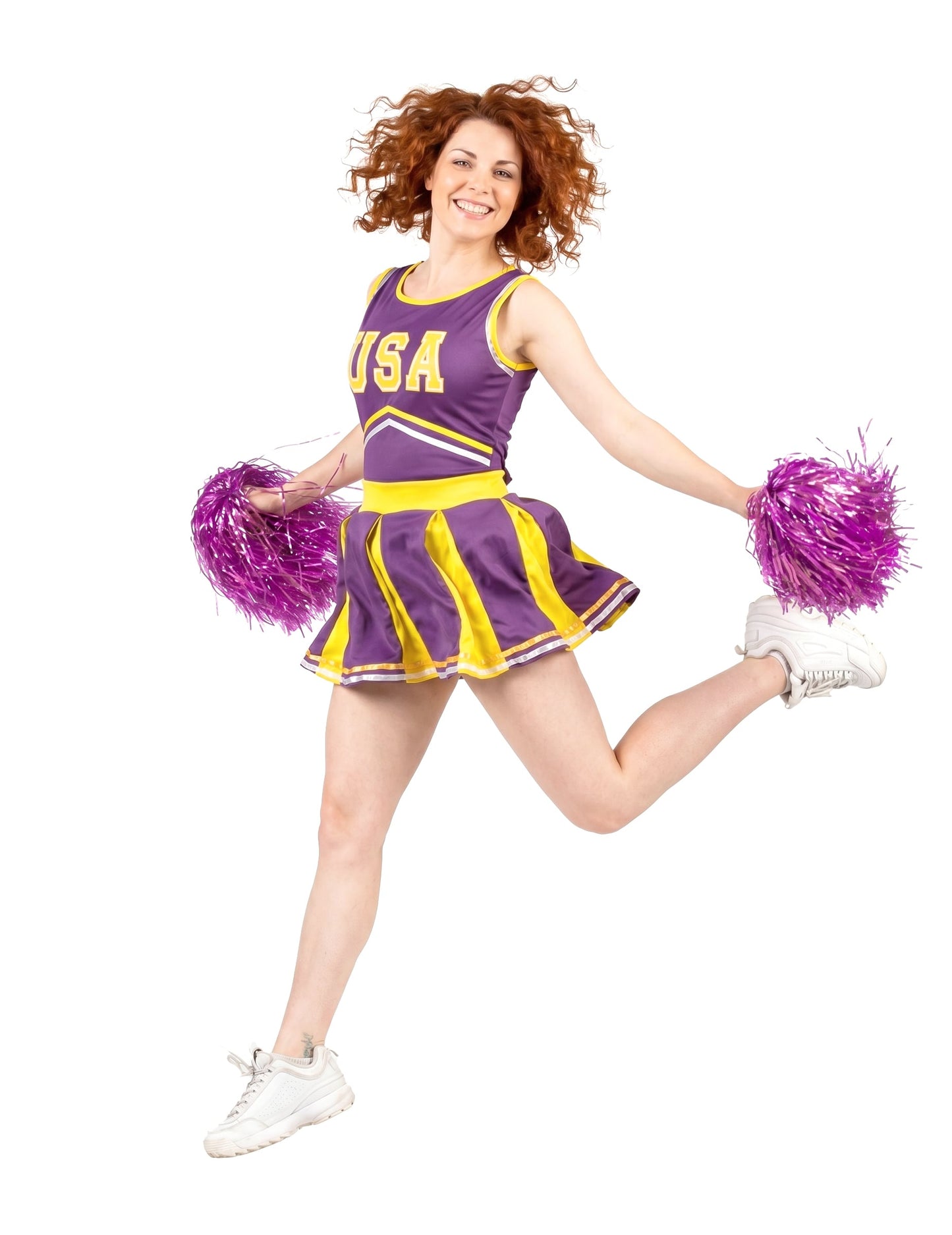 Pompom Girl USA Violet in Yellow Woman kostum
