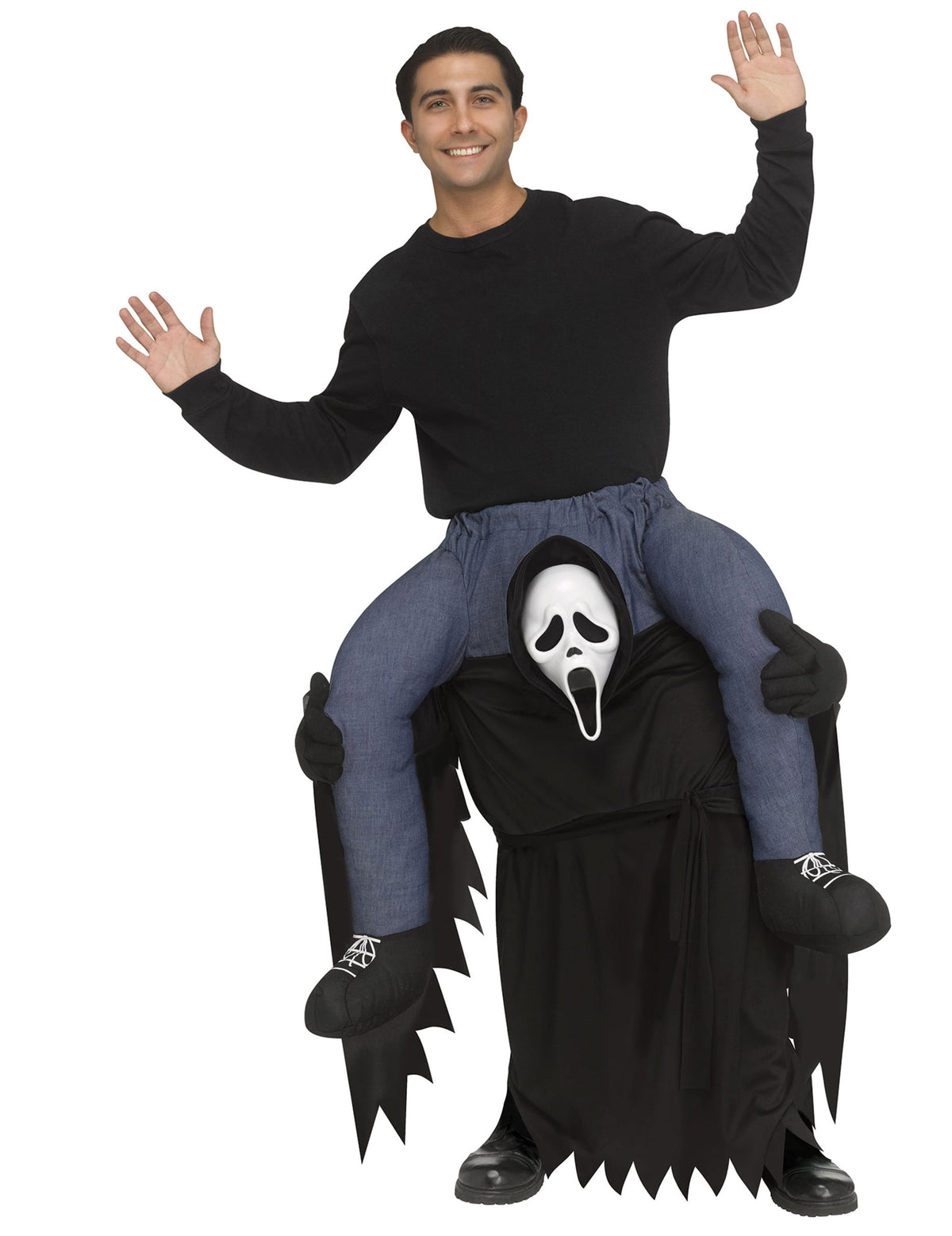 Déguisement porte moi Scream™ pour adulte noir et blanc