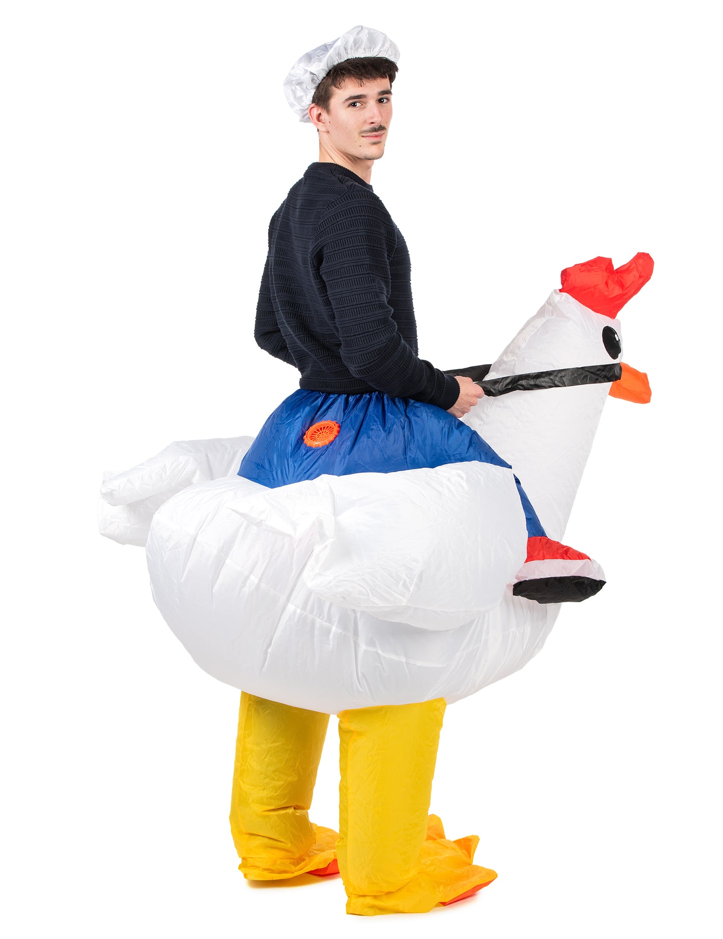 Déguisement poulet gonflable adulte