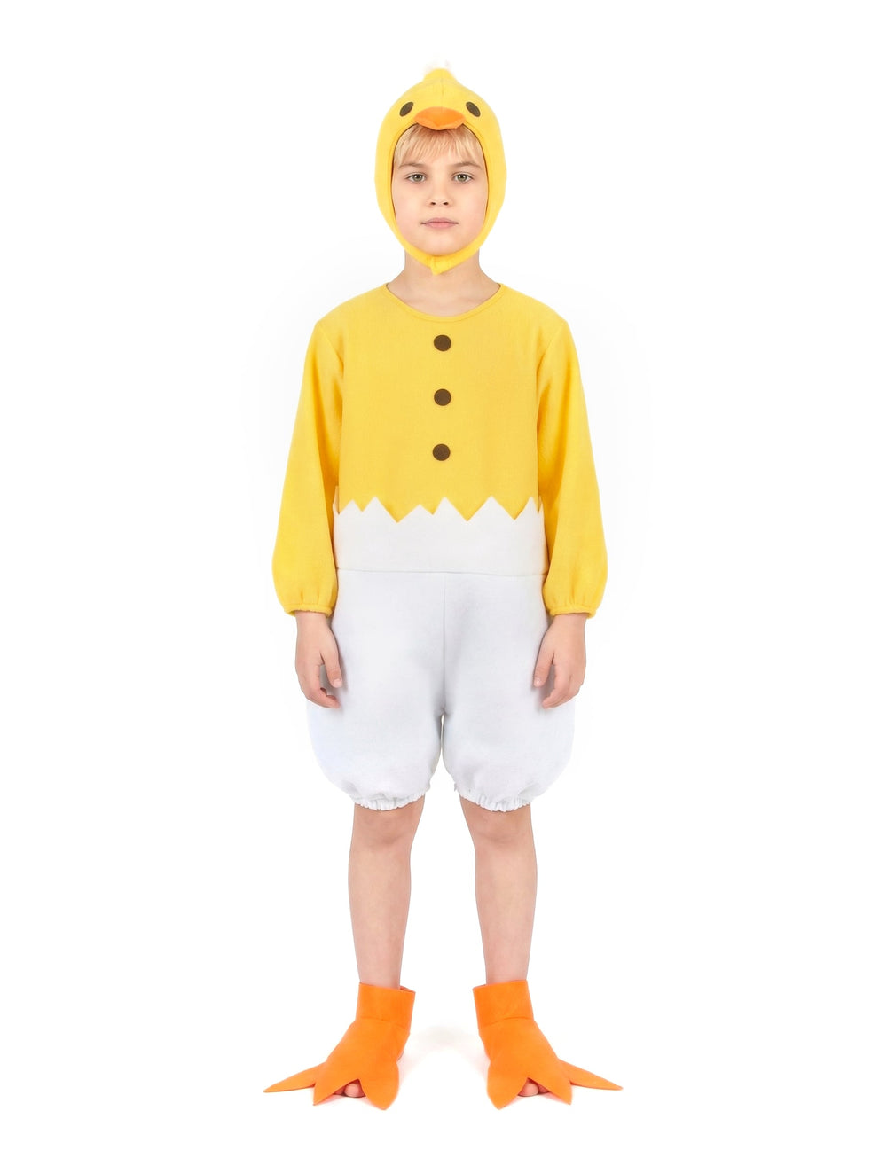 Vue de face du déguisement de poussin pour enfant
