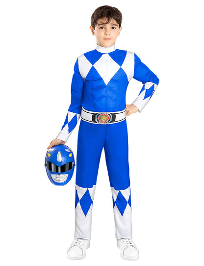 Mišičast modri kostum Power Ranger za otroke