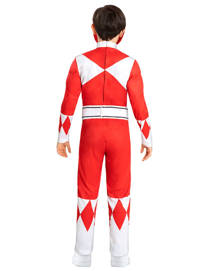 Mišičast rdeč kostum Power Ranger za otroke