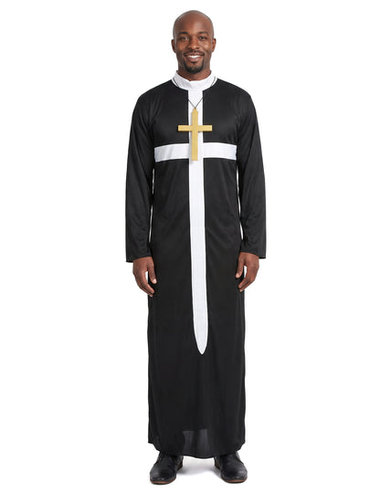 Moški beli križni duhovnik preobleka