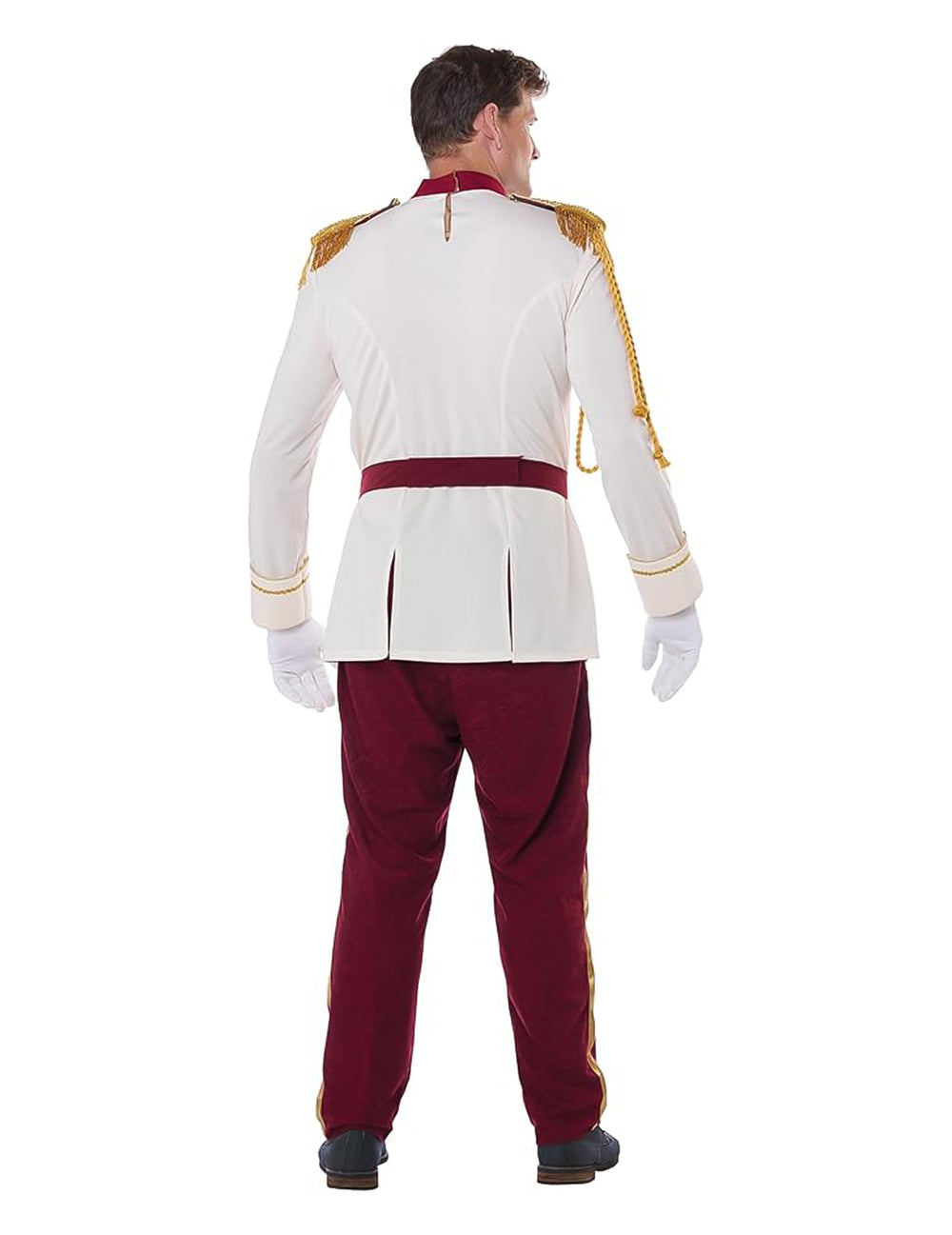 Vue de dos du déguisement prince charmant luxe pour homme