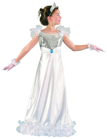 White Princess Costume Girl