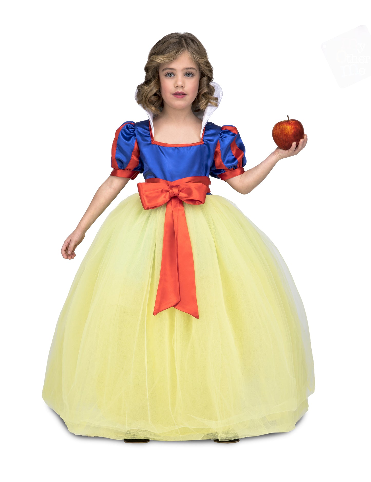 Rumena in modra deklica princesa preoblečena