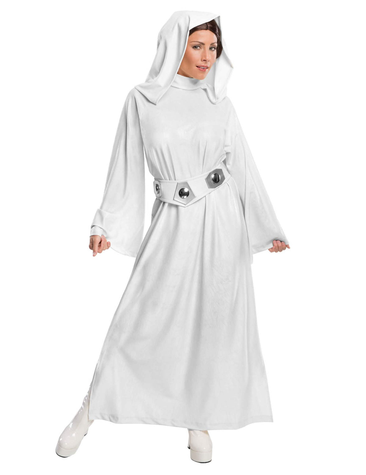 Kostum princese Leia Star Wars™ za ženska bela z kapuco in pasom