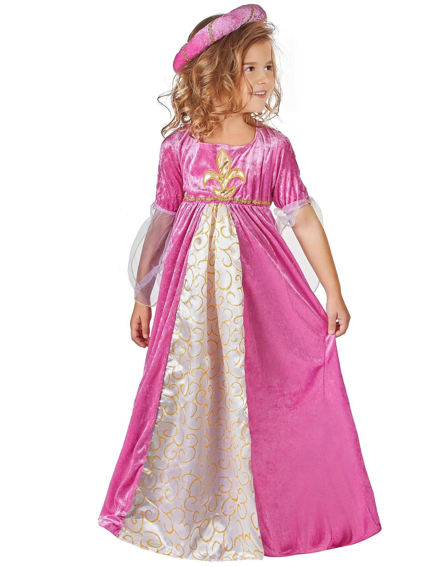 Prikrivanje roza in zlato srednjeveška princesa