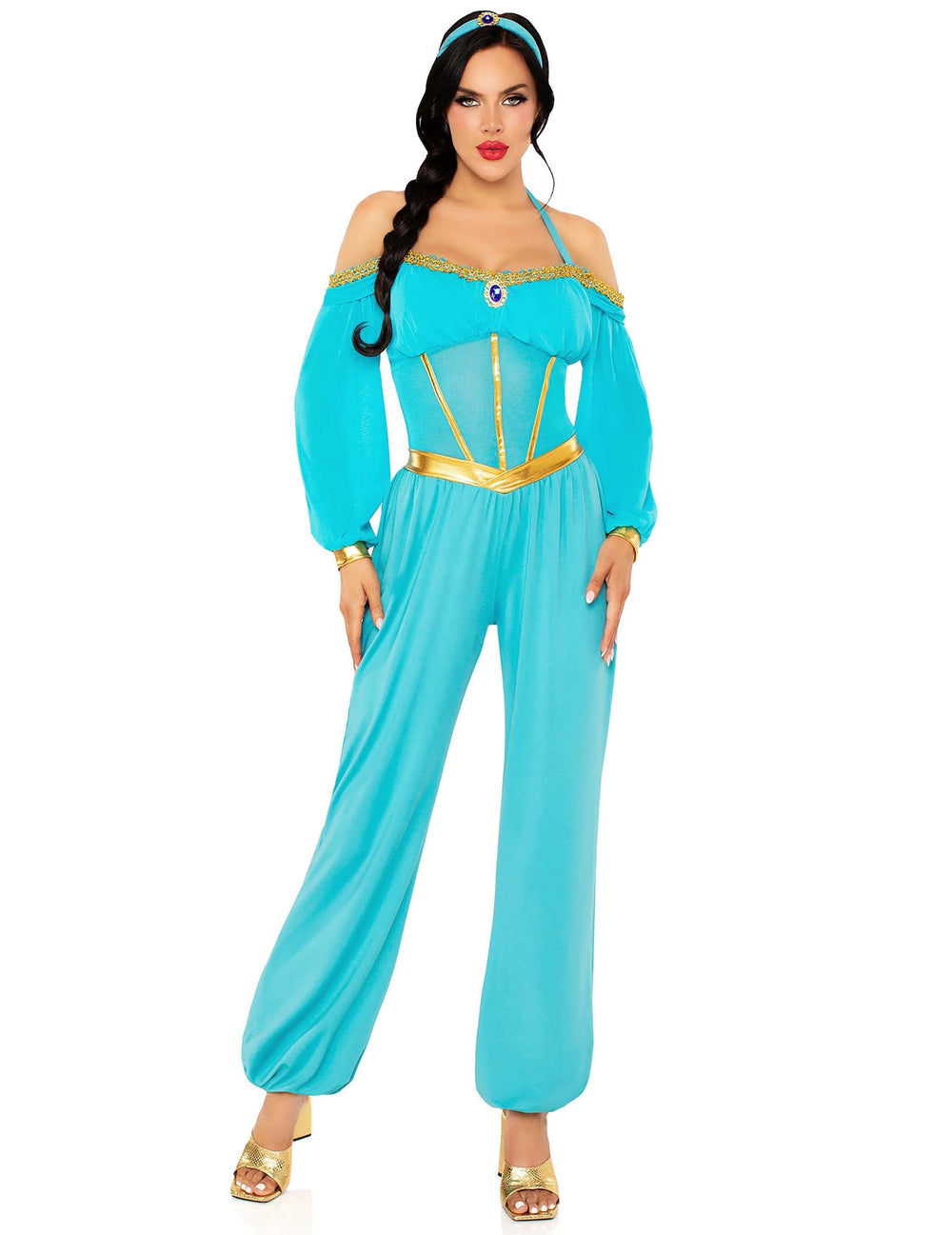 Vue de face du déguisement de princesse orientale