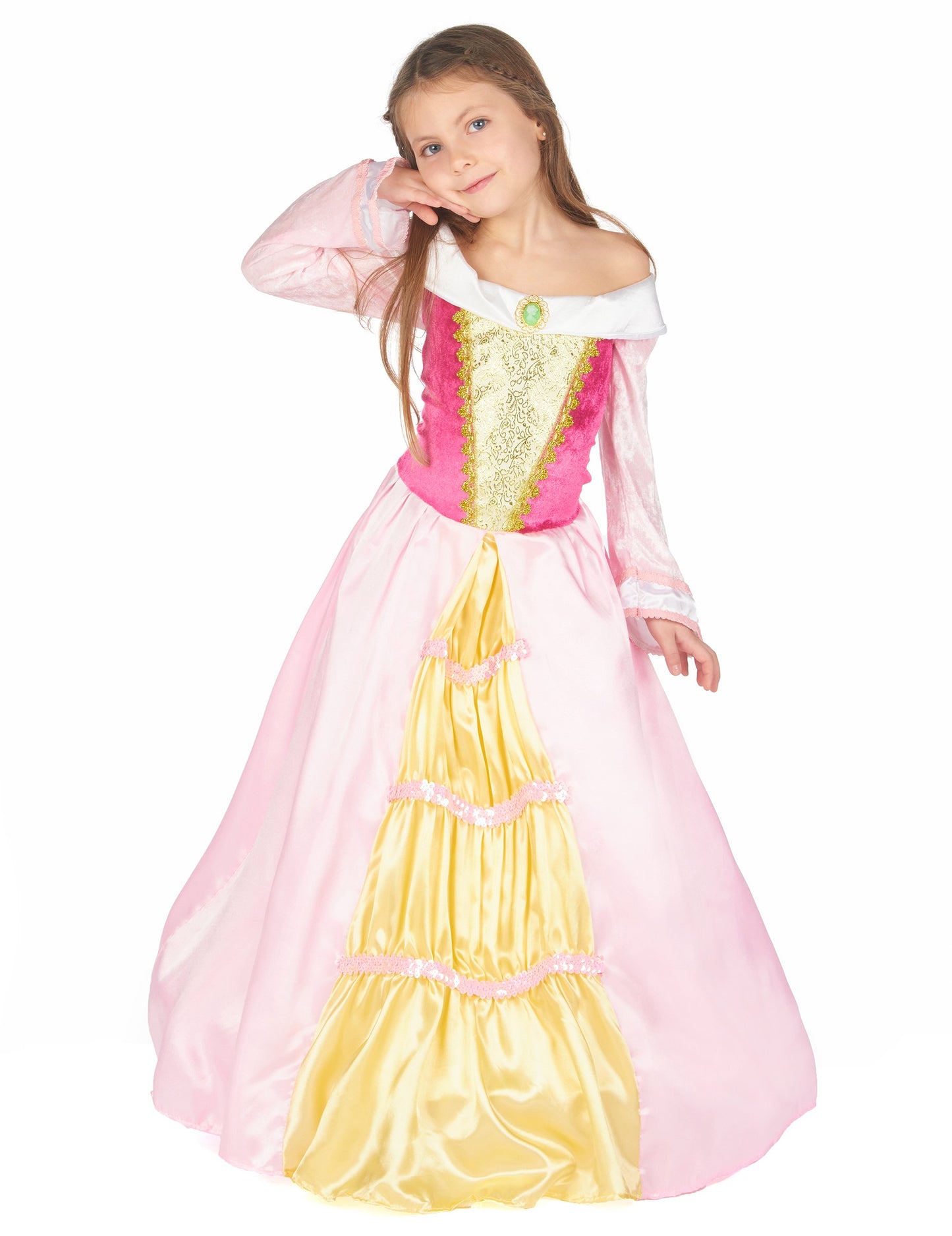 Princess kostume satenasta obleka dekle