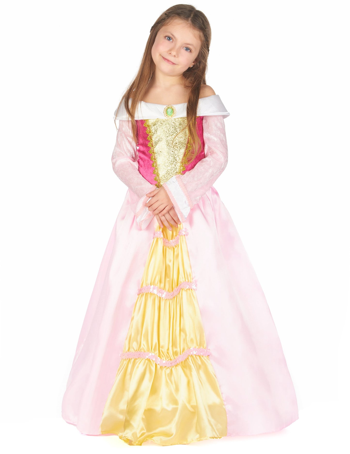Princess kostume satenasta obleka dekle