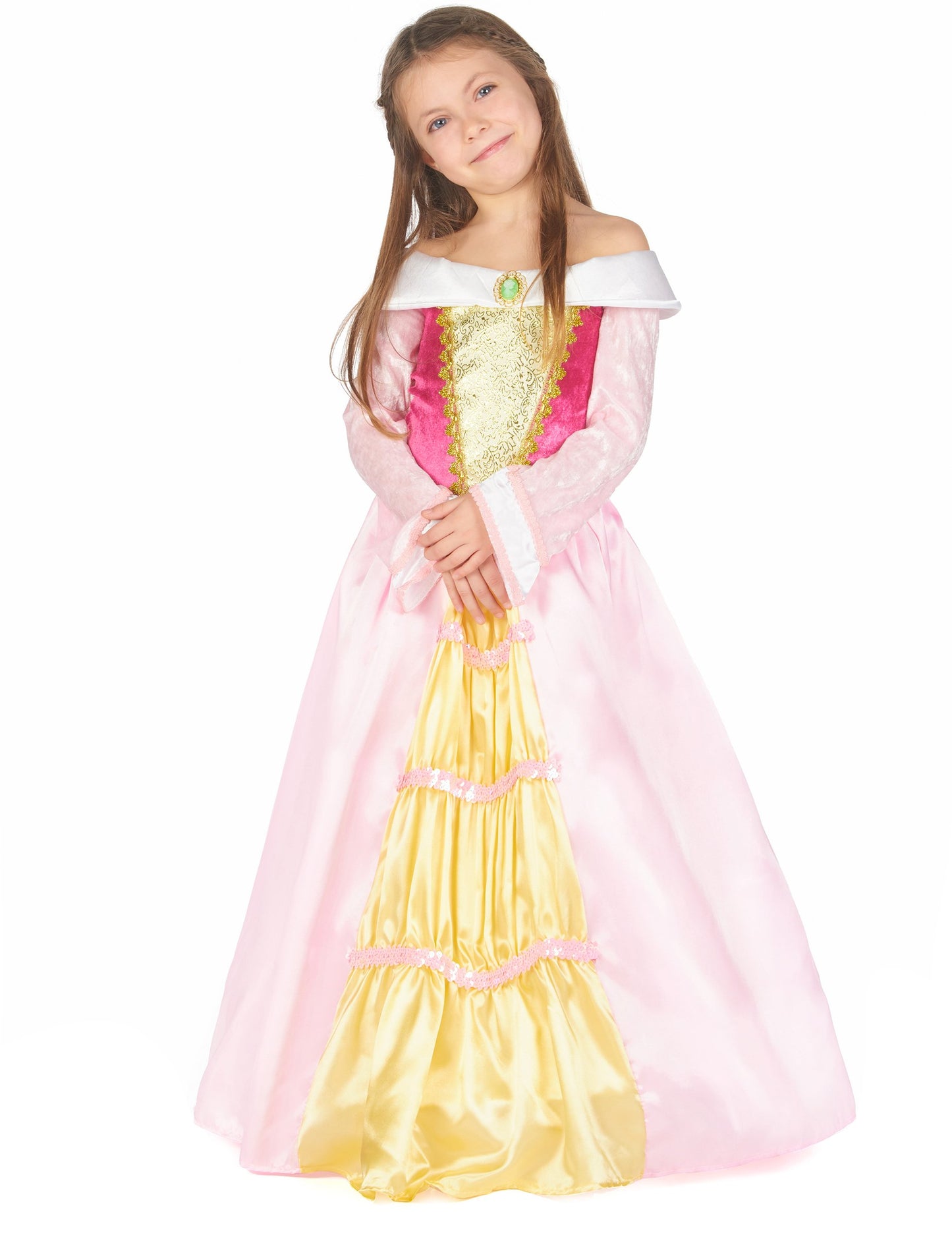 Princess kostume satenasta obleka dekle