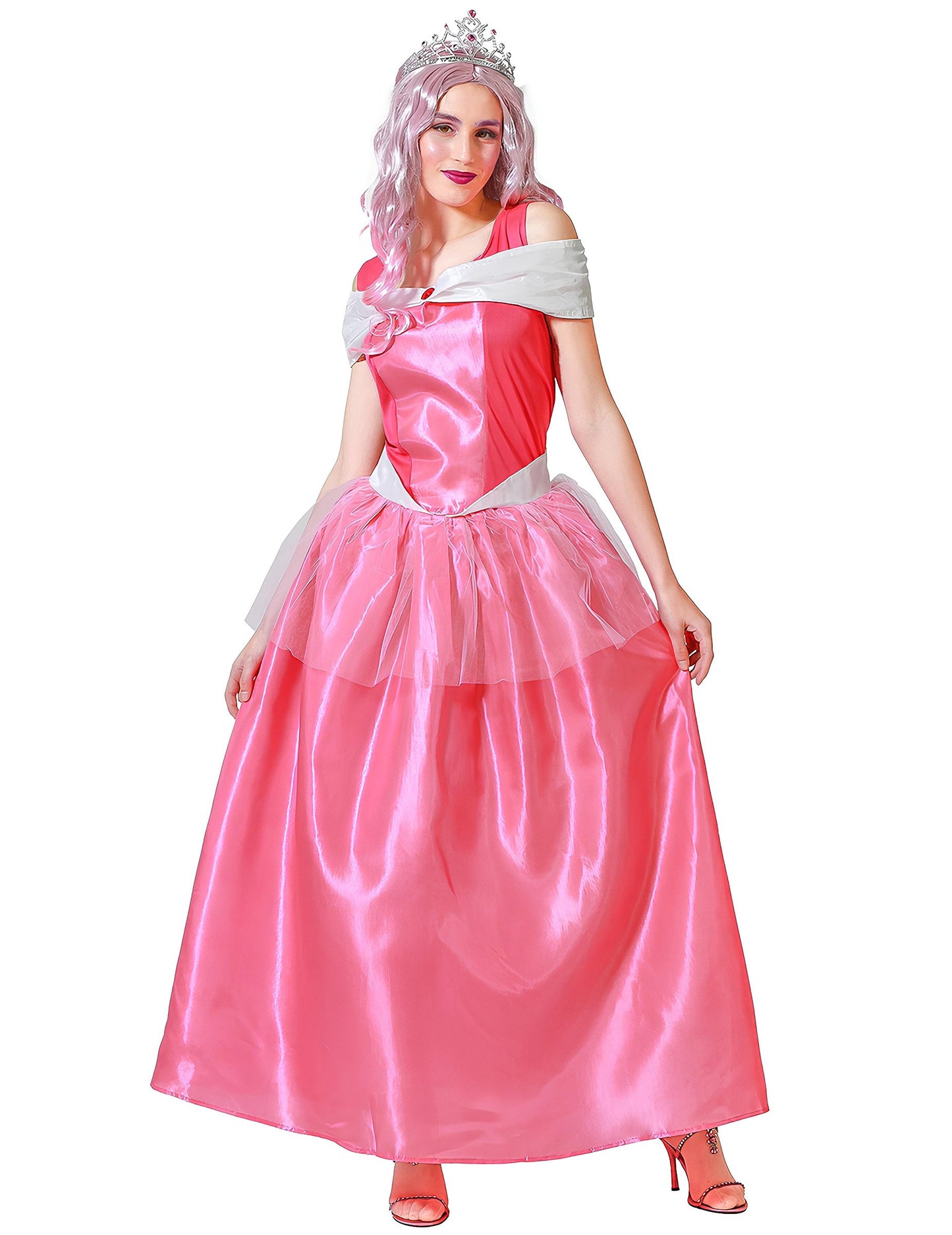 Roza princeskin kostum za ženske 