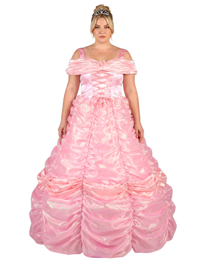 Déguisement princesse rose haut de gamme pour femme