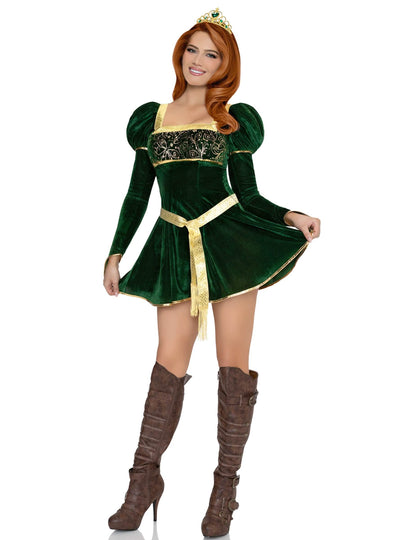 Seksi kostum zelene princese za ženske