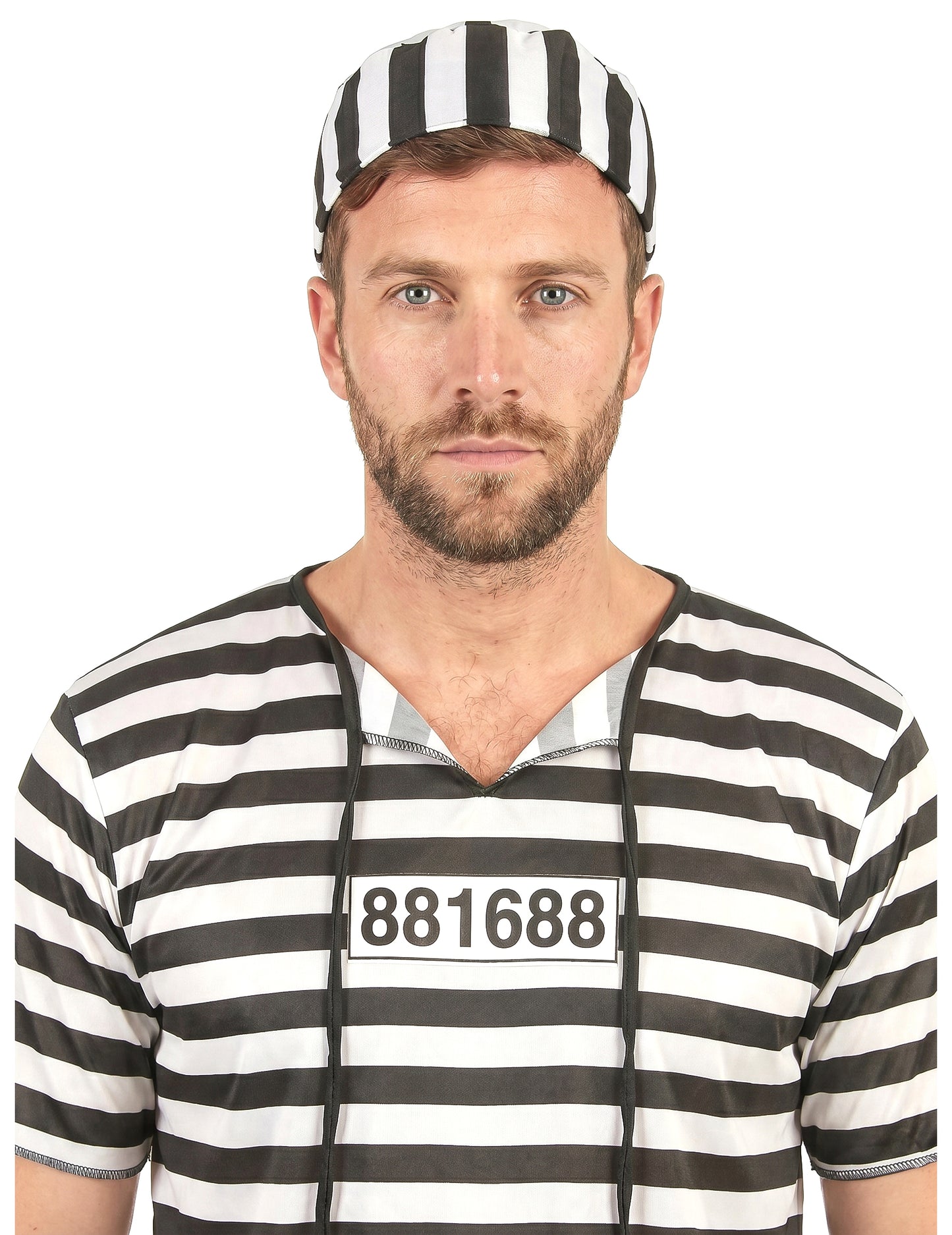 Déguisement prisonnier noir et blanc homme