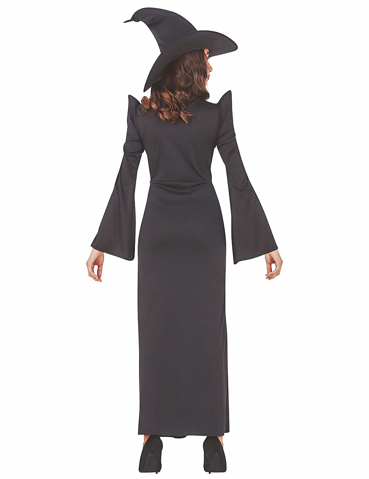 Vue de dos du déguisement professeur de magie pour femme