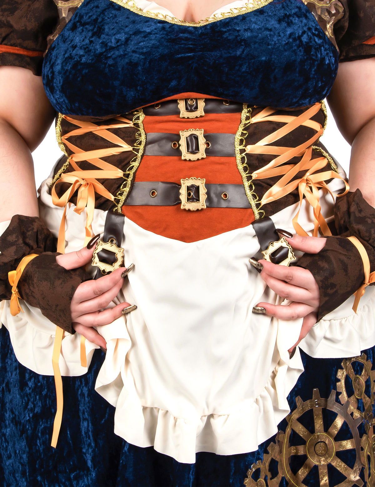 Futuristična retro preobleka steampunk velike velikosti