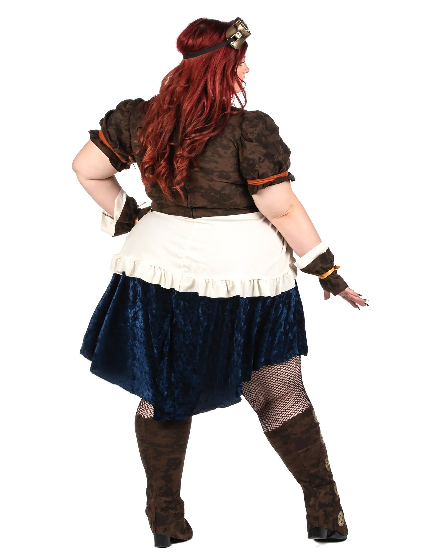 Futuristična retro preobleka steampunk velike velikosti