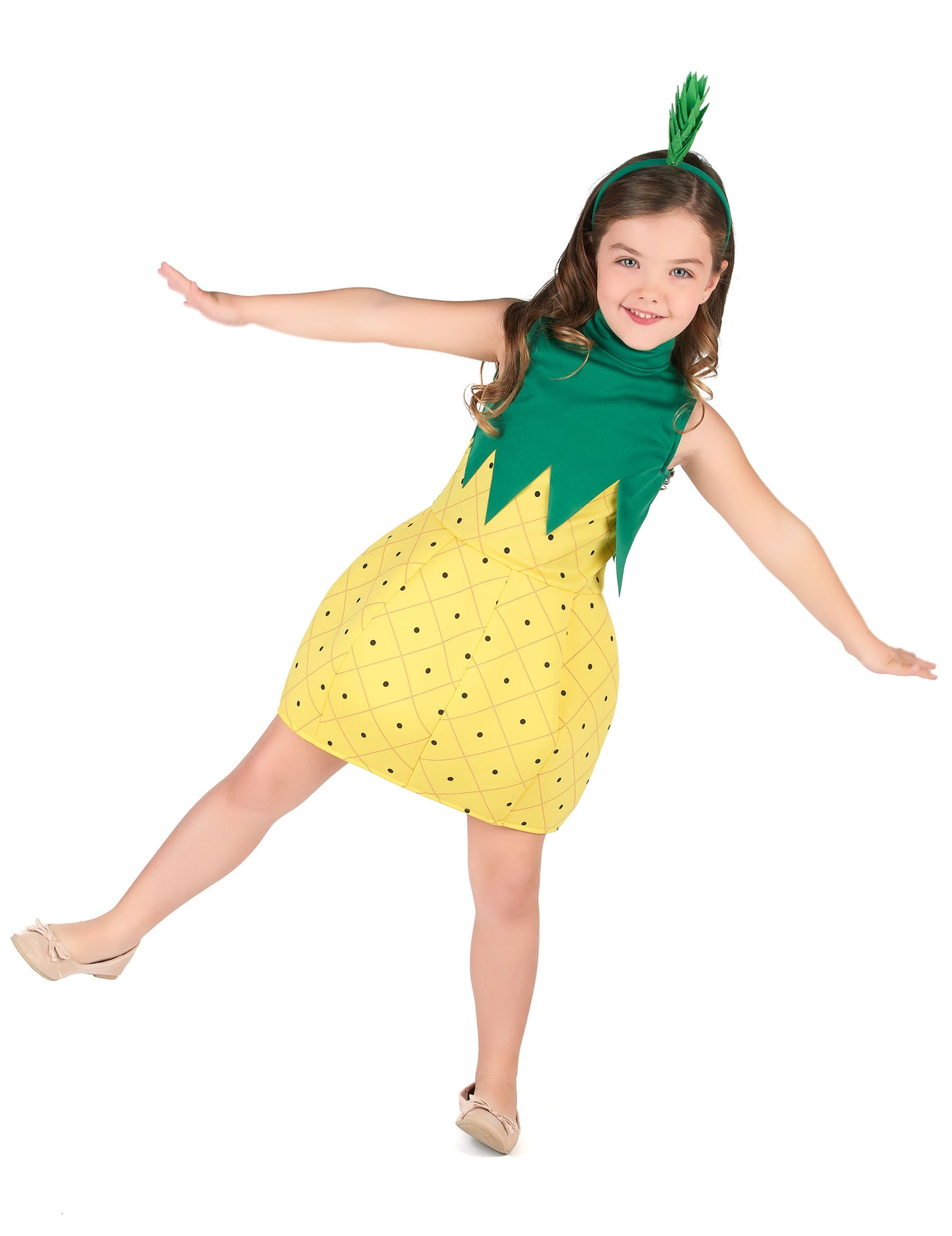 Deklica ananas kostum