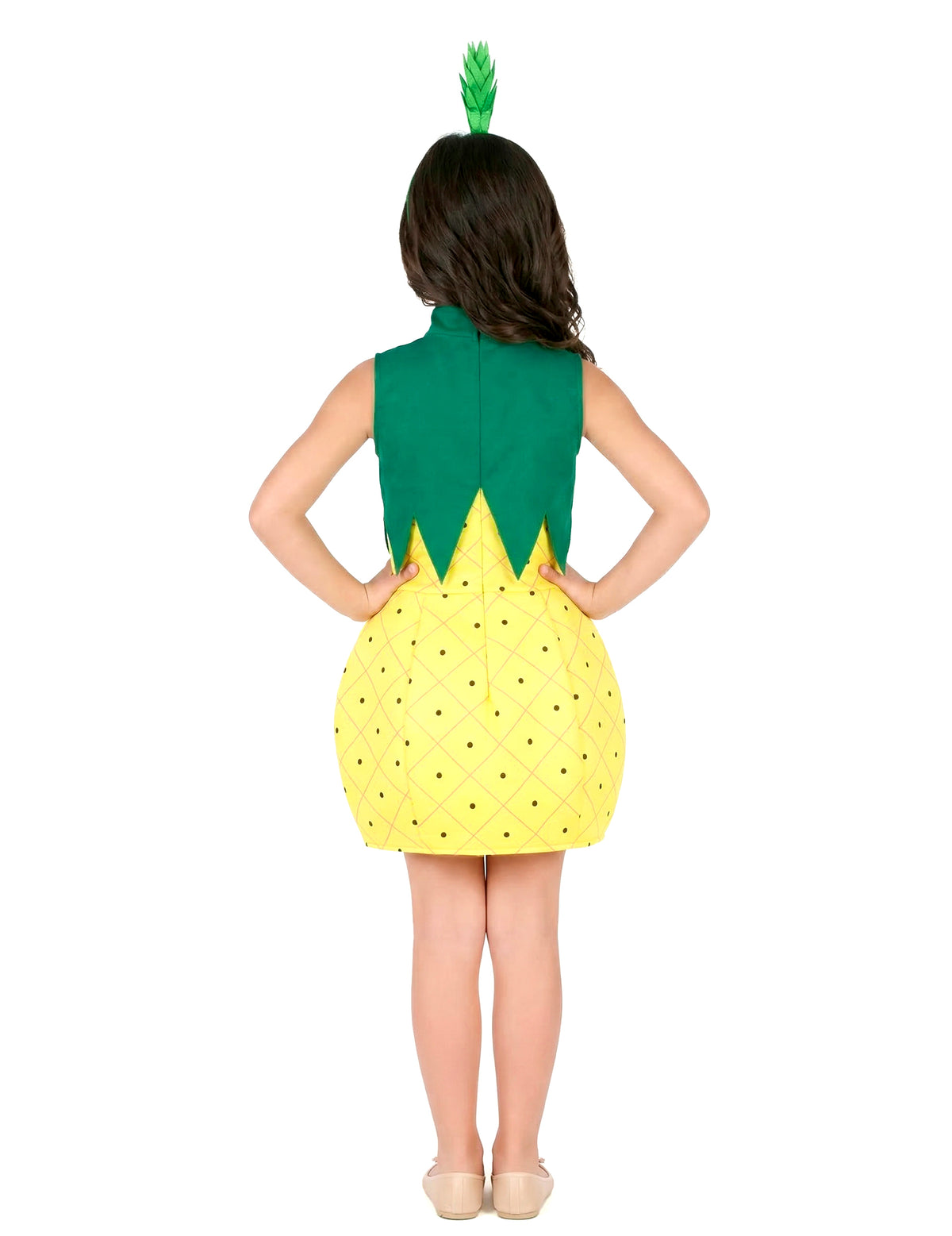 Vue de dos du déguisement robe ananas