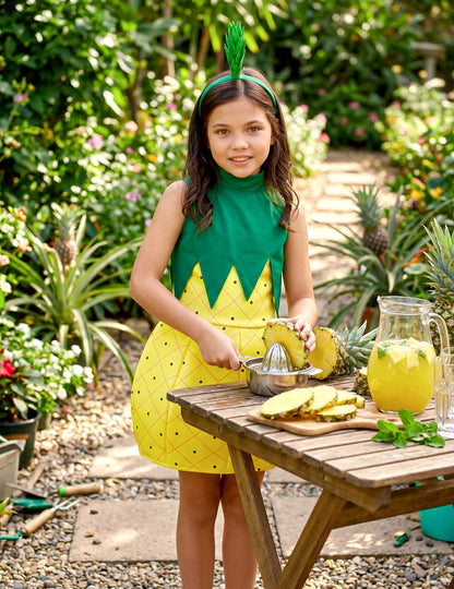 Mise en situation du déguisement robe ananas