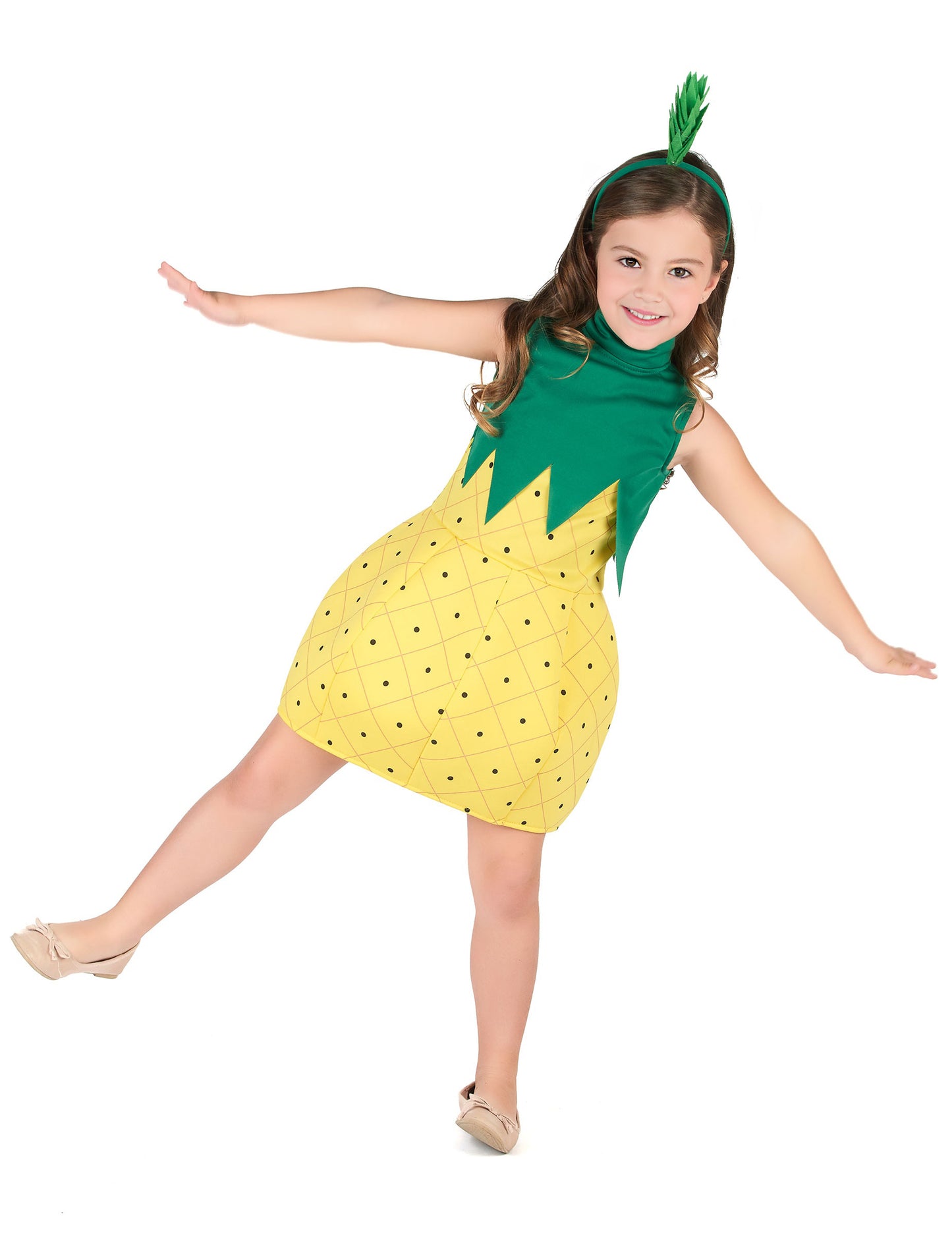 Deklica ananas kostum