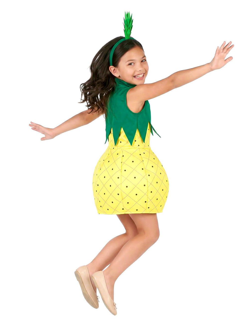 Vue de profil du déguisement robe ananas